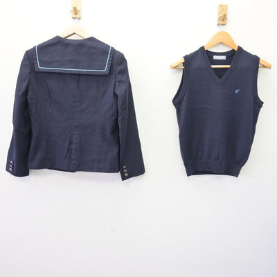 【中古】北海道 勇舞中学校 女子制服 4点 (ニットベスト・ブレザー・スカート) sf120444