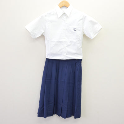 【中古】神奈川県 カリタス女子中学高等学校 女子制服 3点 (シャツ・ブラウス・スカート) sf120452