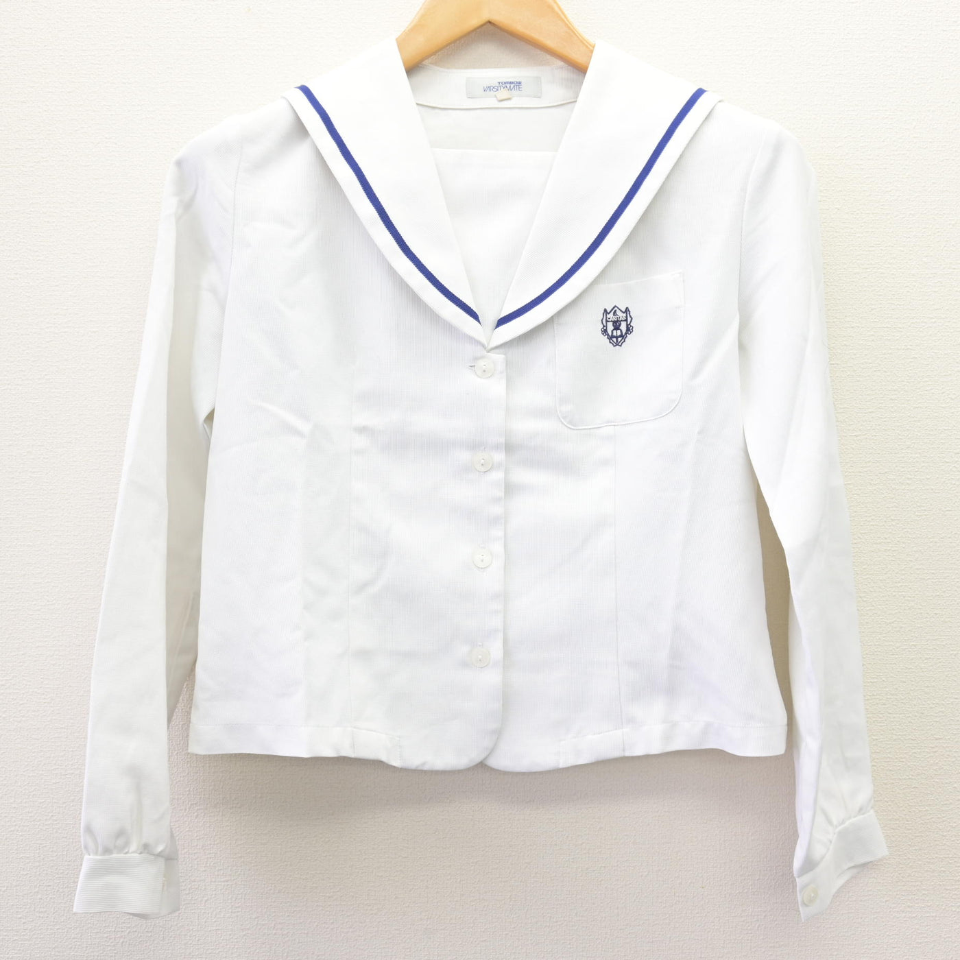 【中古】神奈川県 カリタス女子中学高等学校 女子制服 3点 (ニット・ブラウス) sf120453