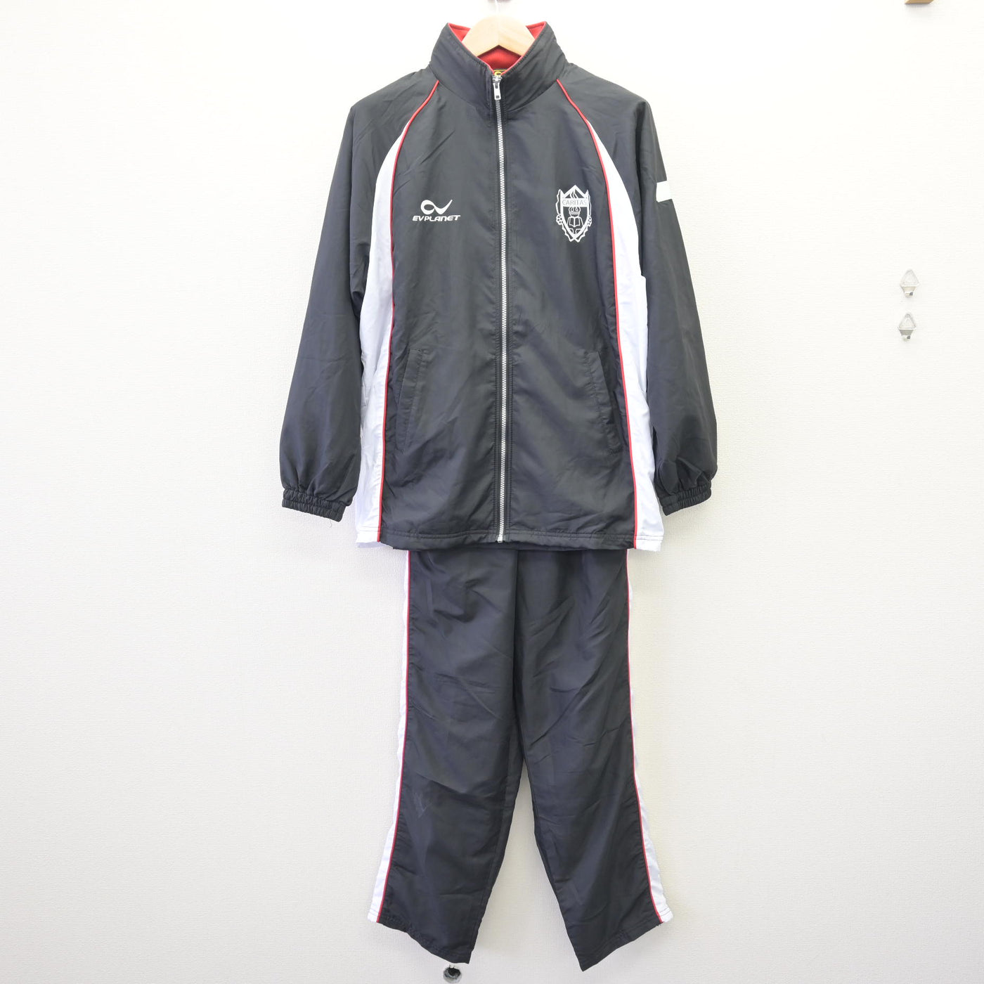 【中古】神奈川県 カリタス女子中学高等学校/バレーボール部 女子制服 3点 (ジャージ 上・ジャージ 下) sf120458