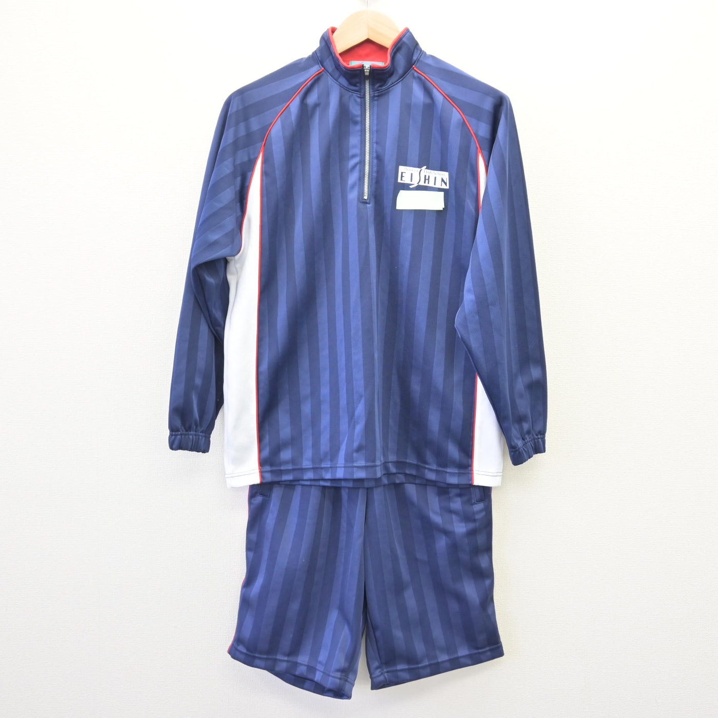 【中古】茨城県 牛久栄進高等学校 男子制服 2点 (ジャージ 上・体操服 下) sf120465
