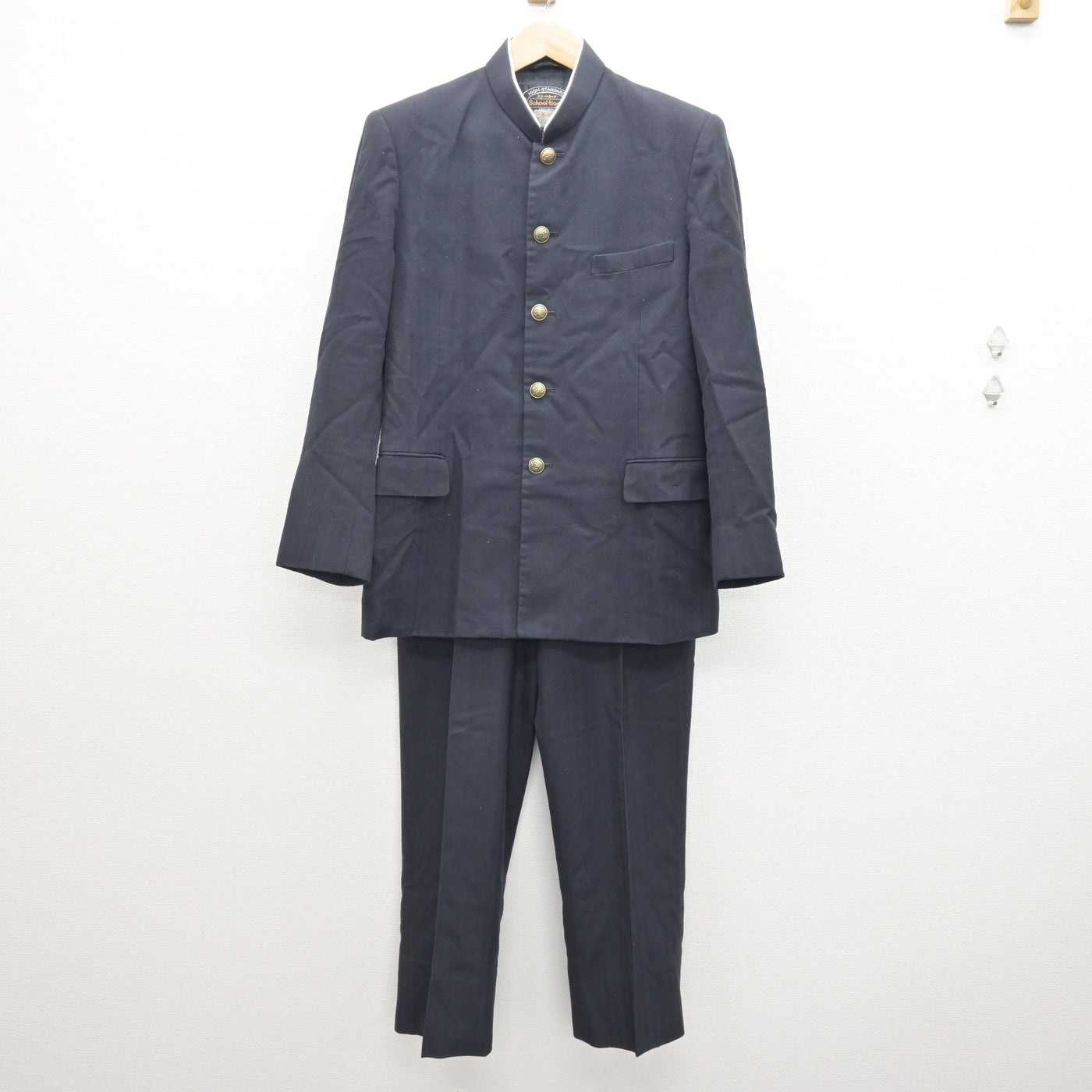 【中古】岩手県 盛岡工業高等学校 男子制服 2点 (学ラン・ズボン) sf120493
