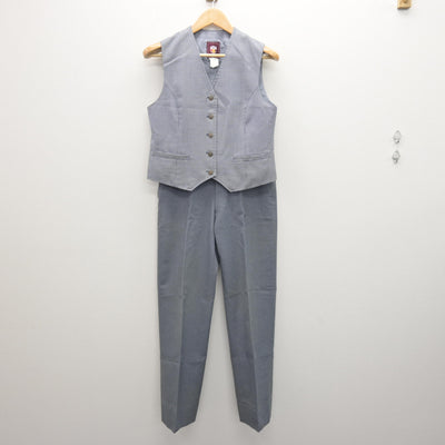 【中古】岩手県 黒石野中学校 女子制服 4点 (ブレザー・ベスト・ズボン) sf120496