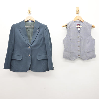 【中古】岩手県 黒石野中学校 女子制服 4点 (ブレザー・ベスト・ズボン) sf120496
