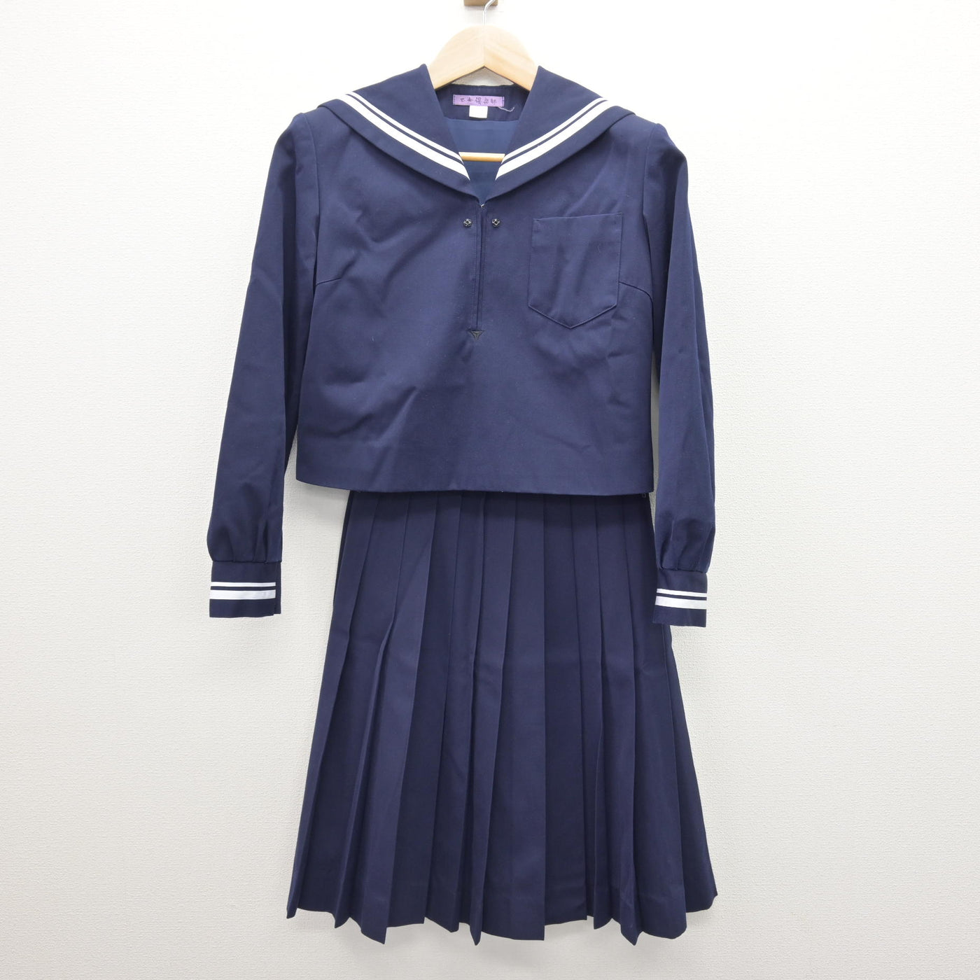 【中古】高知県 土佐女子高等学校 女子制服 2点 (セーラー服・スカート) sf120506