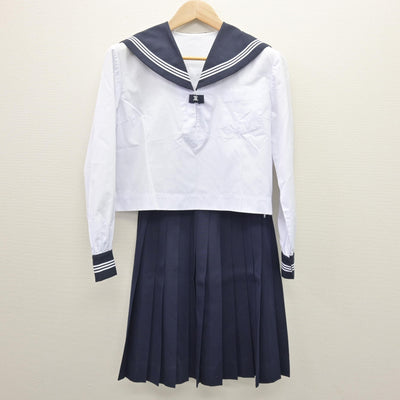 【中古】高知県 高知商業高等学校 女子制服 2点 (セーラー服・スカート) sf120510