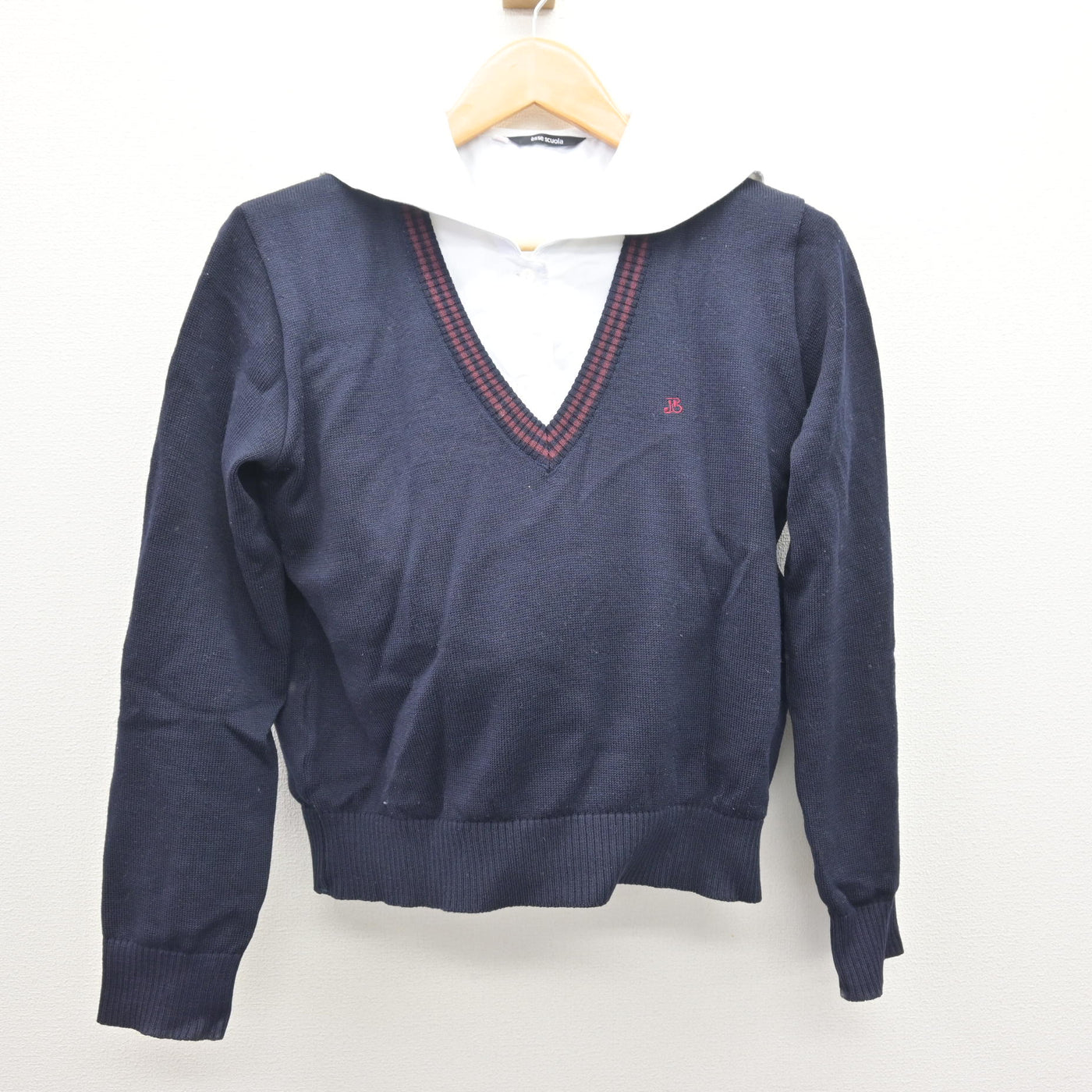 【中古】栃木県 文星女子高等学校 女子制服 3点 (ニット・セーラー服) sf120513
