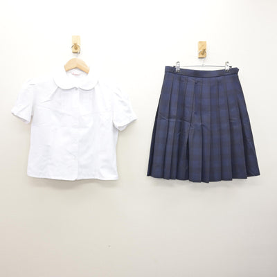 【中古】長崎県 長崎日本大学高等学校 女子制服 2点 (ブラウス・スカート) sf120523