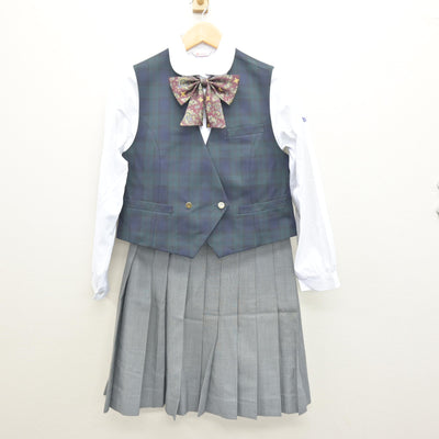 【中古】長崎県 長崎日本大学高等学校 女子制服 5点 (ブレザー・ベスト・ブラウス・スカート) sf120525