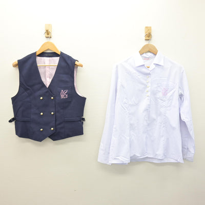 【中古】奈良県 奈良県立高田高等学校 女子制服 2点 (ベスト・シャツ) sf120529