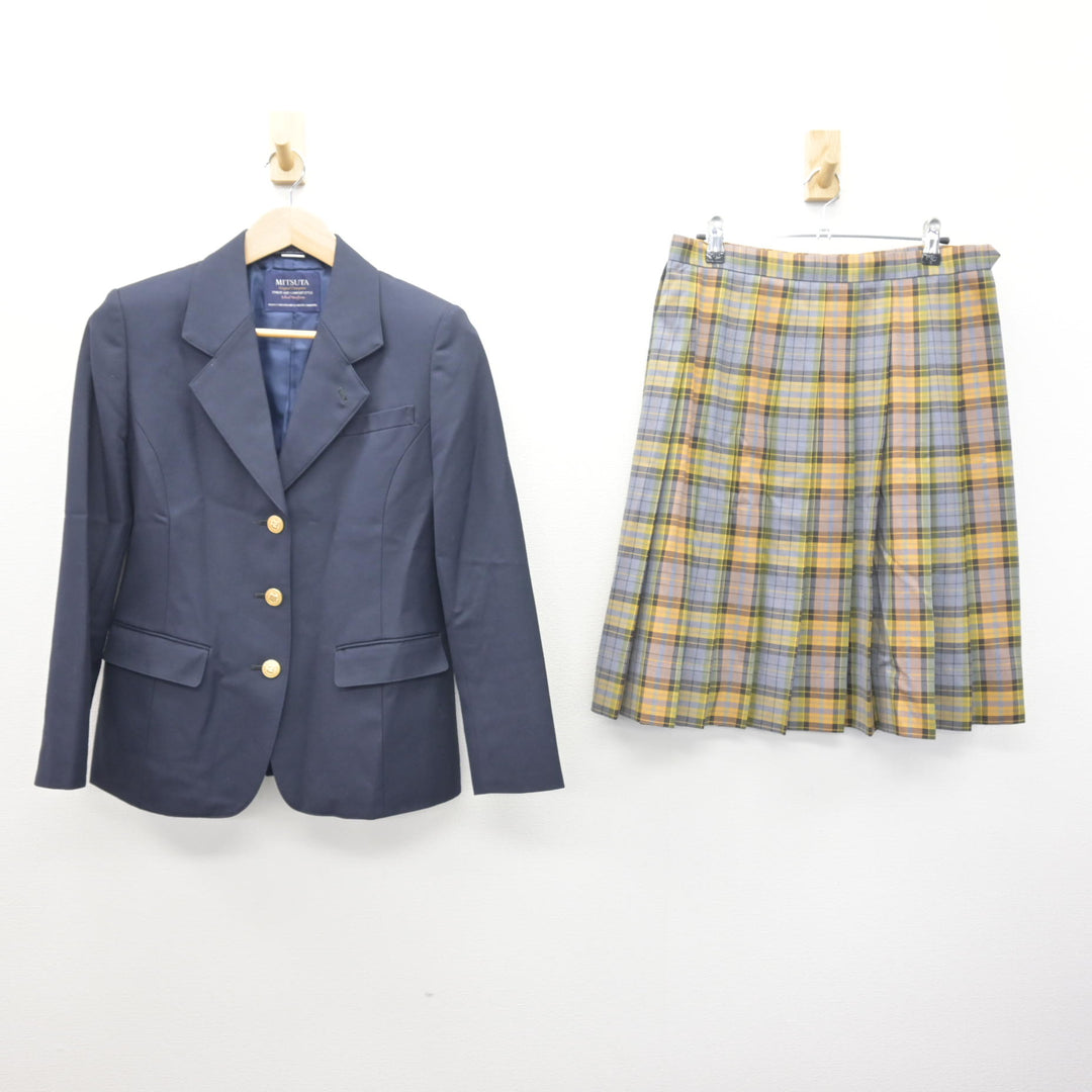 中古】熊本県 開新高等学校 女子制服 4点 (ブレザー・スカート 