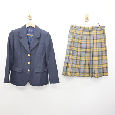 【中古】熊本県 開新高等学校 女子制服 4点 (ブレザー・スカート) sf120536