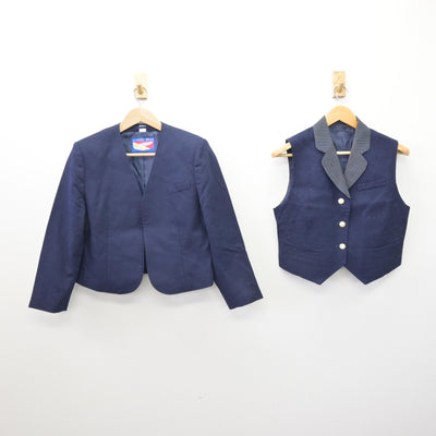 【中古】茨城県 愛国学園大学附属龍ヶ崎高等学校/旧制服 女子制服 3点 (ブレザー・ベスト・スカート) sf120549