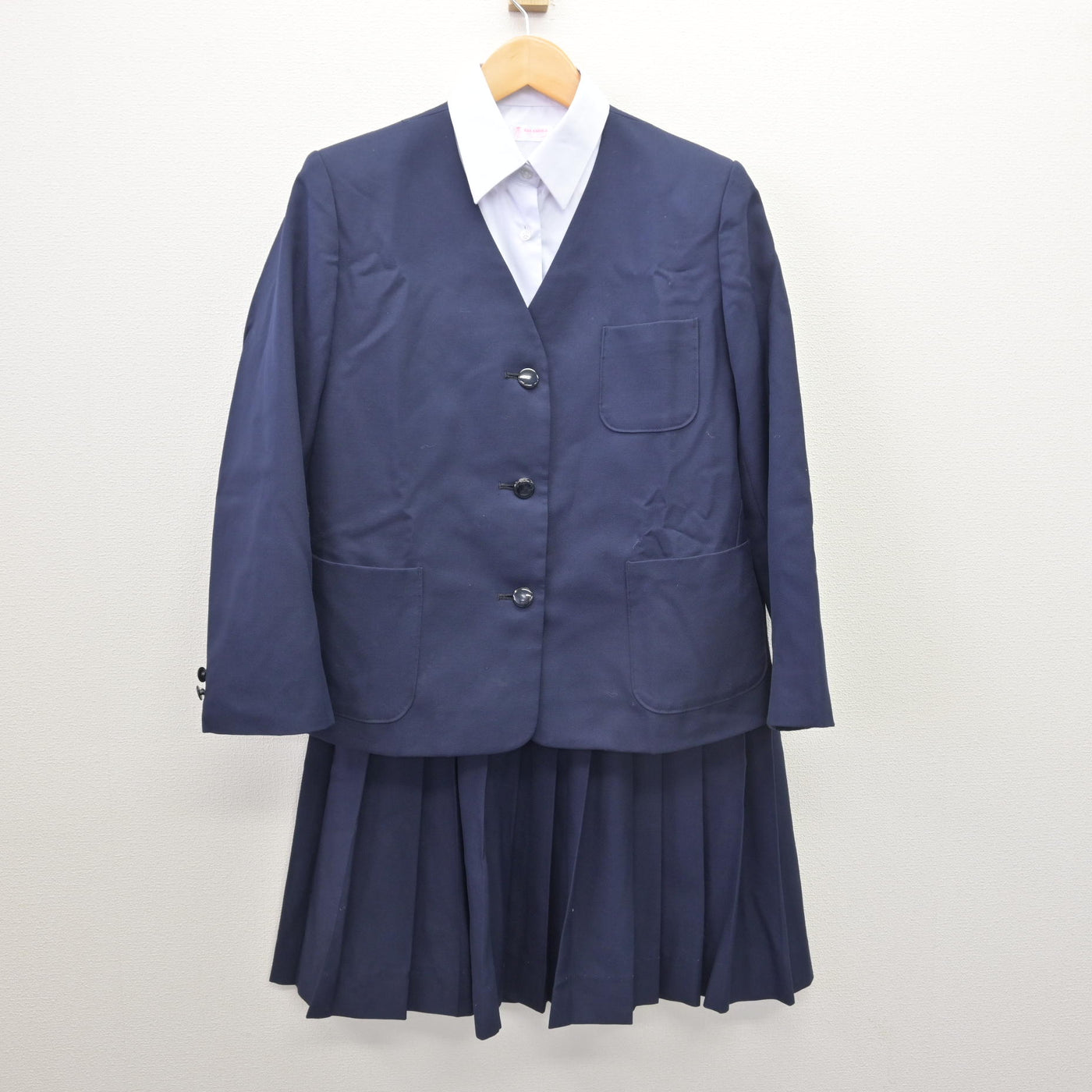 【中古】神奈川県 麻溝台中学校 女子制服 5点 (ブレザー・シャツ・スカート) sf120560