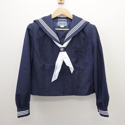 【中古】埼玉県 川口市立西中学校 女子制服 3点 (セーラー服・ジャンパースカート) sf120568