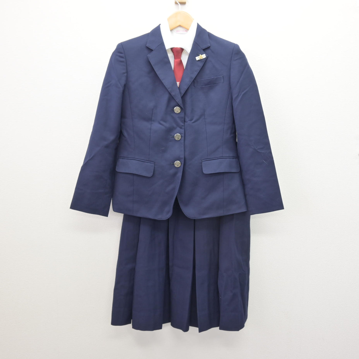 【中古】福岡県 八幡中央高等学校 女子制服 5点 (ブレザー・シャツ・スカート) sf120571