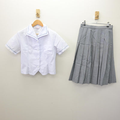 【中古】福岡県 八幡中央高等学校 女子制服 2点 (シャツ・スカート) sf120573