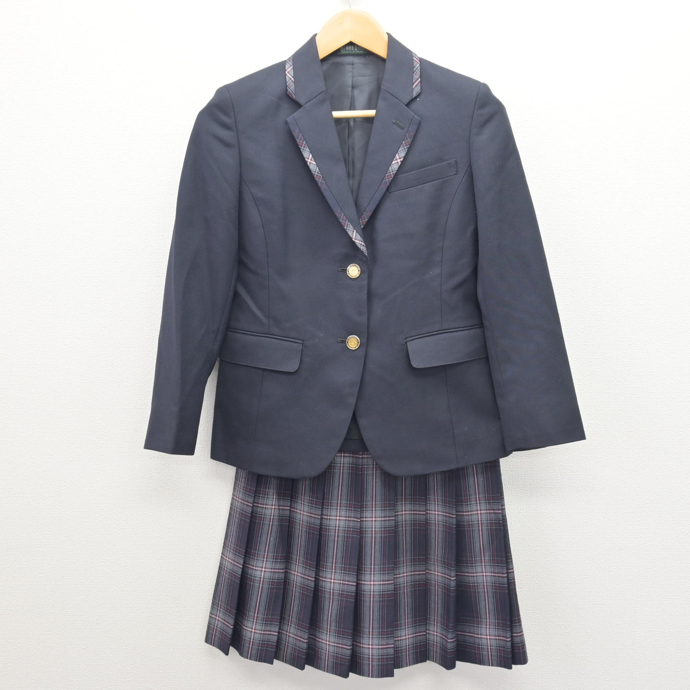 【中古】京都府 東山泉小中学校 女子制服 3点 (ブレザー・スカート・スカート) sf120583
