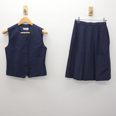 【中古】大阪府 豊中市立第十六中学校 女子制服 2点 (ベスト・スカート) sf120587