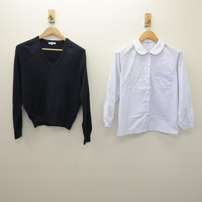 【中古】東京都 足立区立第十四中学校 女子制服 2点 (ニット・シャツ) sf120600