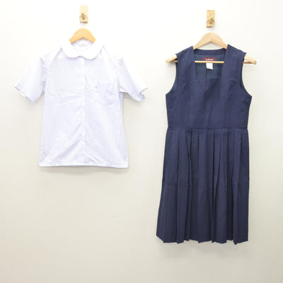 【中古】東京都 足立区立第十四中学校 女子制服 2点 (シャツ・ジャンパースカート) sf120601