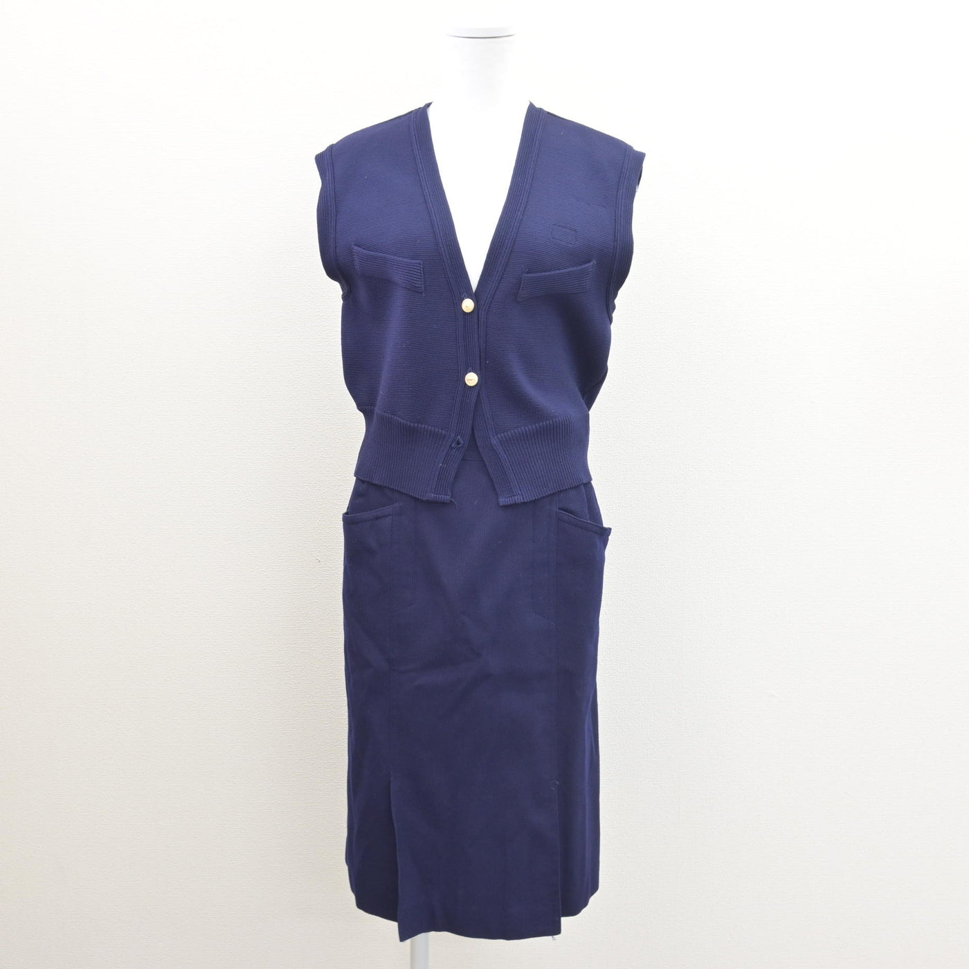 【中古】 JAL　日本航空 女子制服 2点 (ベスト・スカート) sf120607