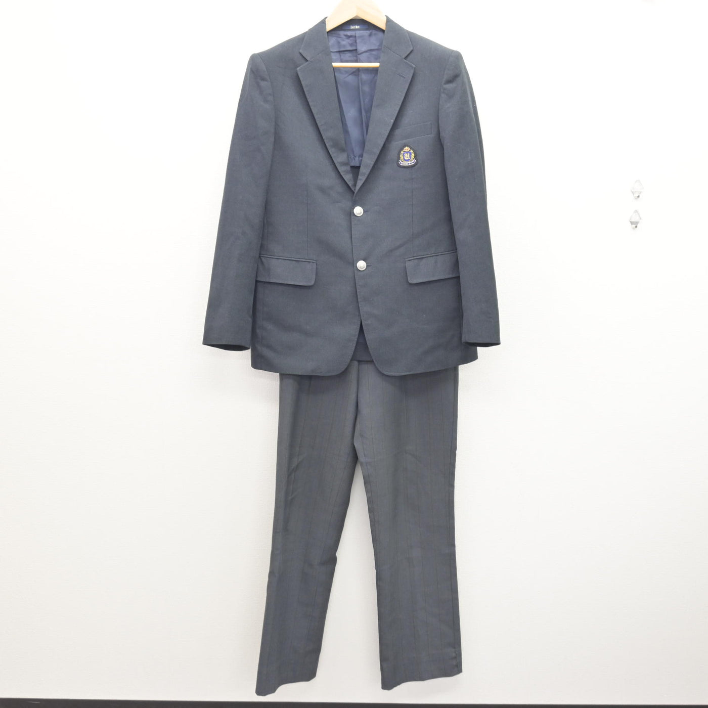 【中古】茨城県 牛久高等学校 男子制服 2点 (ブレザー・ズボン) sf120612