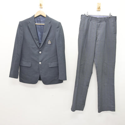 【中古】茨城県 牛久高等学校 男子制服 2点 (ブレザー・ズボン) sf120612