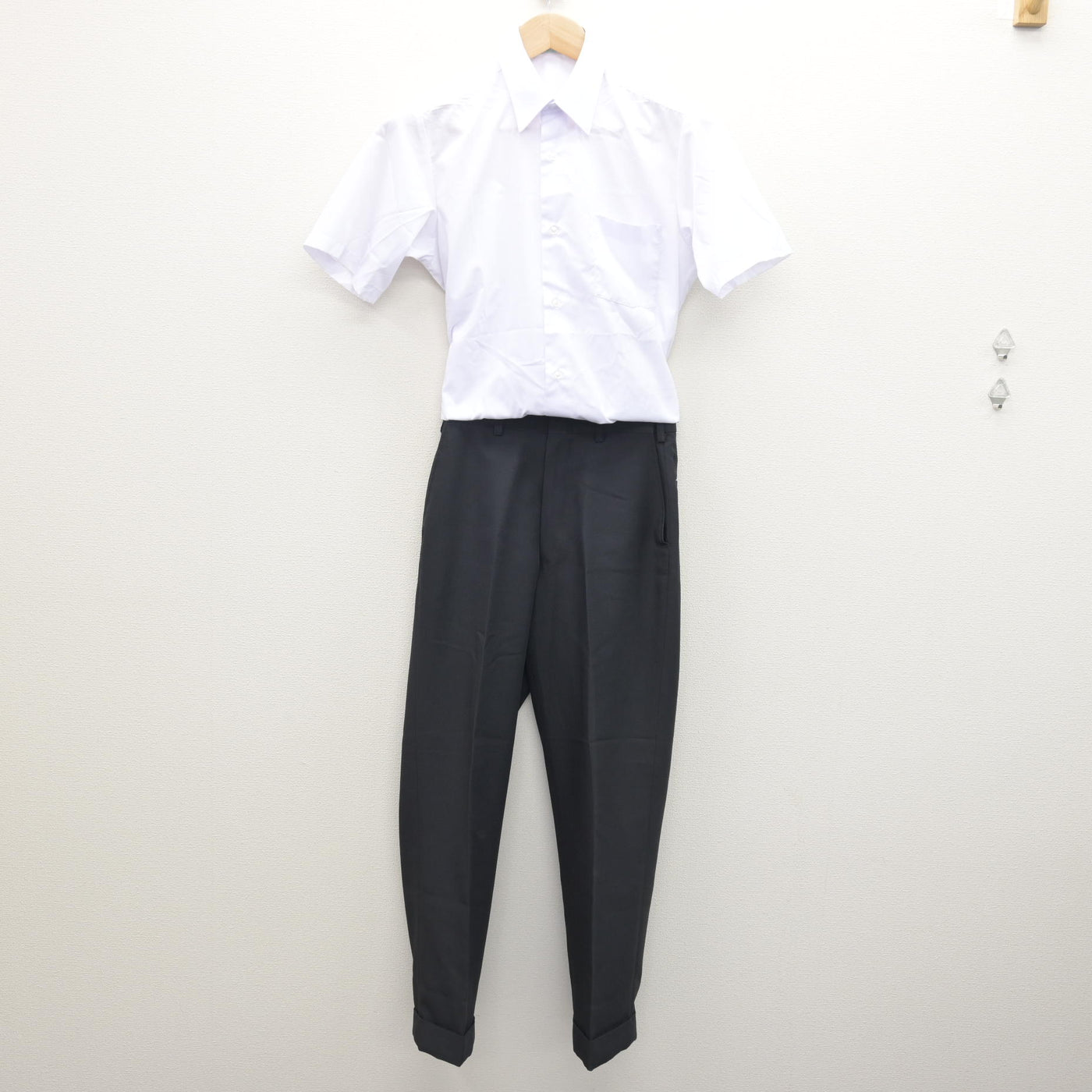 【中古】千葉県 野田市立北部中学校 男子制服 2点 (シャツ・ズボン) sf120621