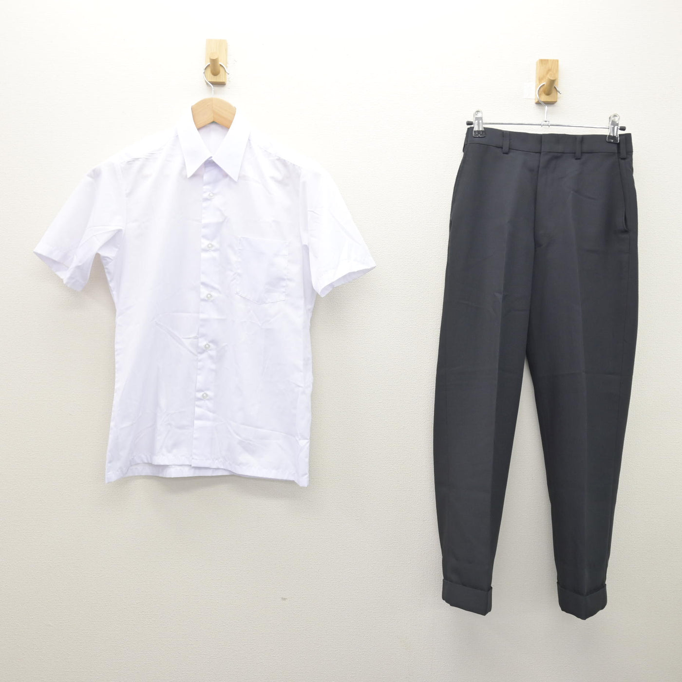 【中古】千葉県 野田市立北部中学校 男子制服 2点 (シャツ・ズボン) sf120621