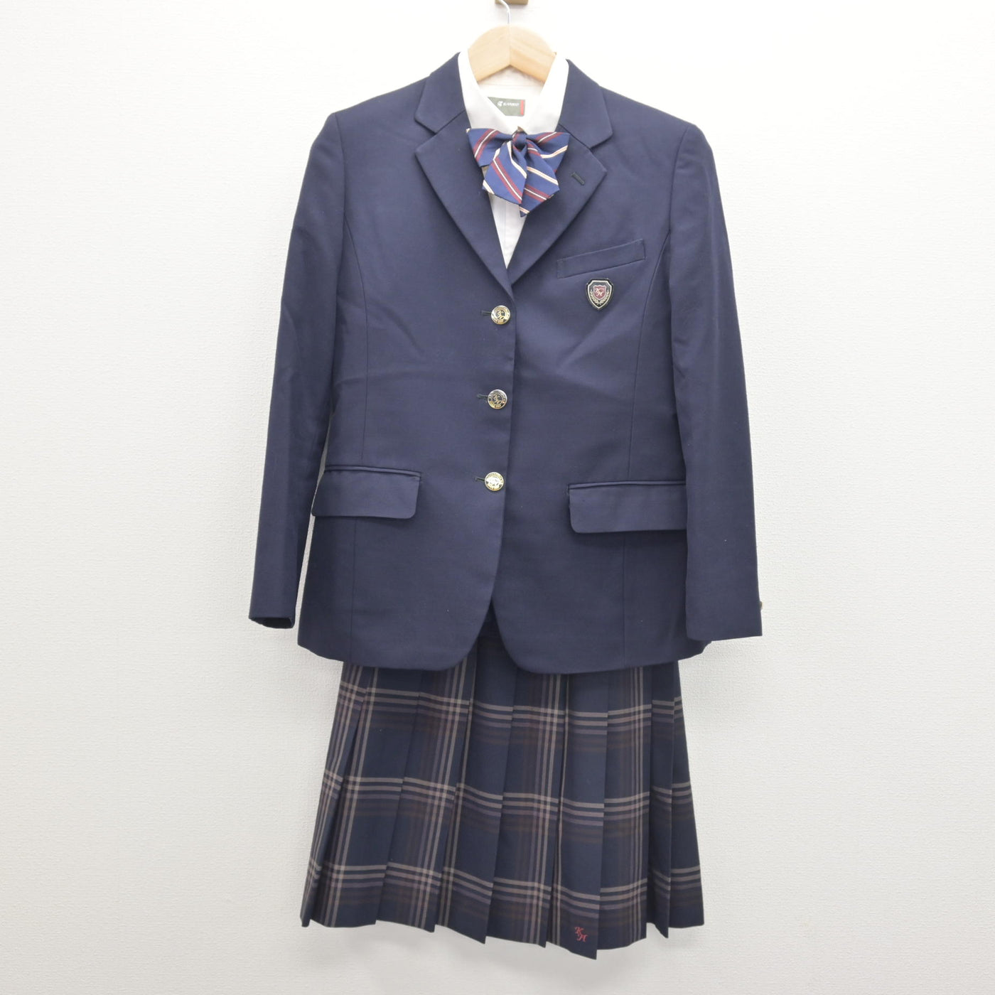 【中古】千葉県 柏の葉高等学校 女子制服 4点 (ブレザー・シャツ・スカート) sf120622