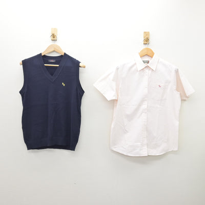 【中古】千葉県 柏の葉高等学校 女子制服 2点 (ニットベスト・シャツ) sf120625