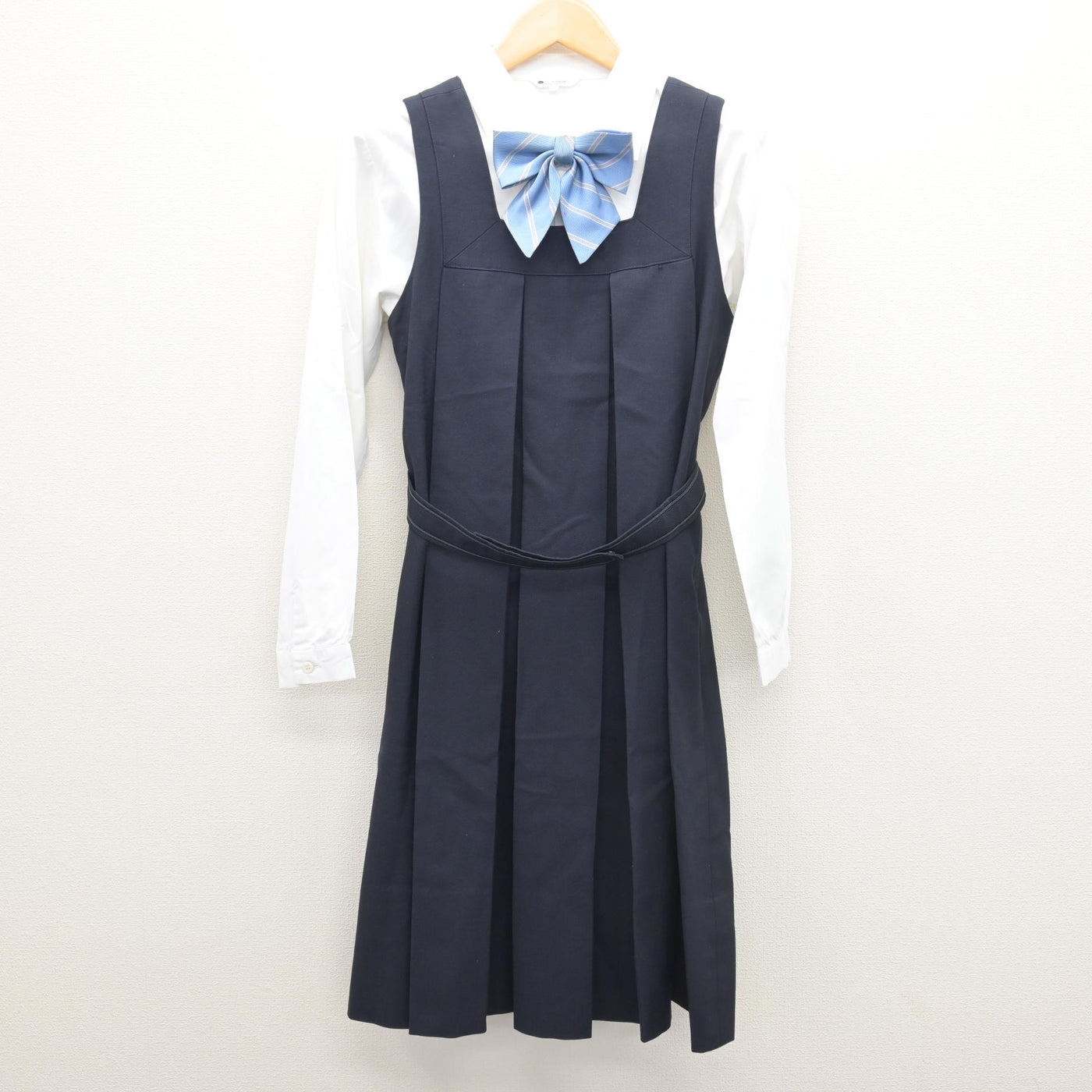 【中古】京都府 京都聖母学院中学校 女子制服 5点 (ブレザー・シャツ・ジャンパースカート) sf120626