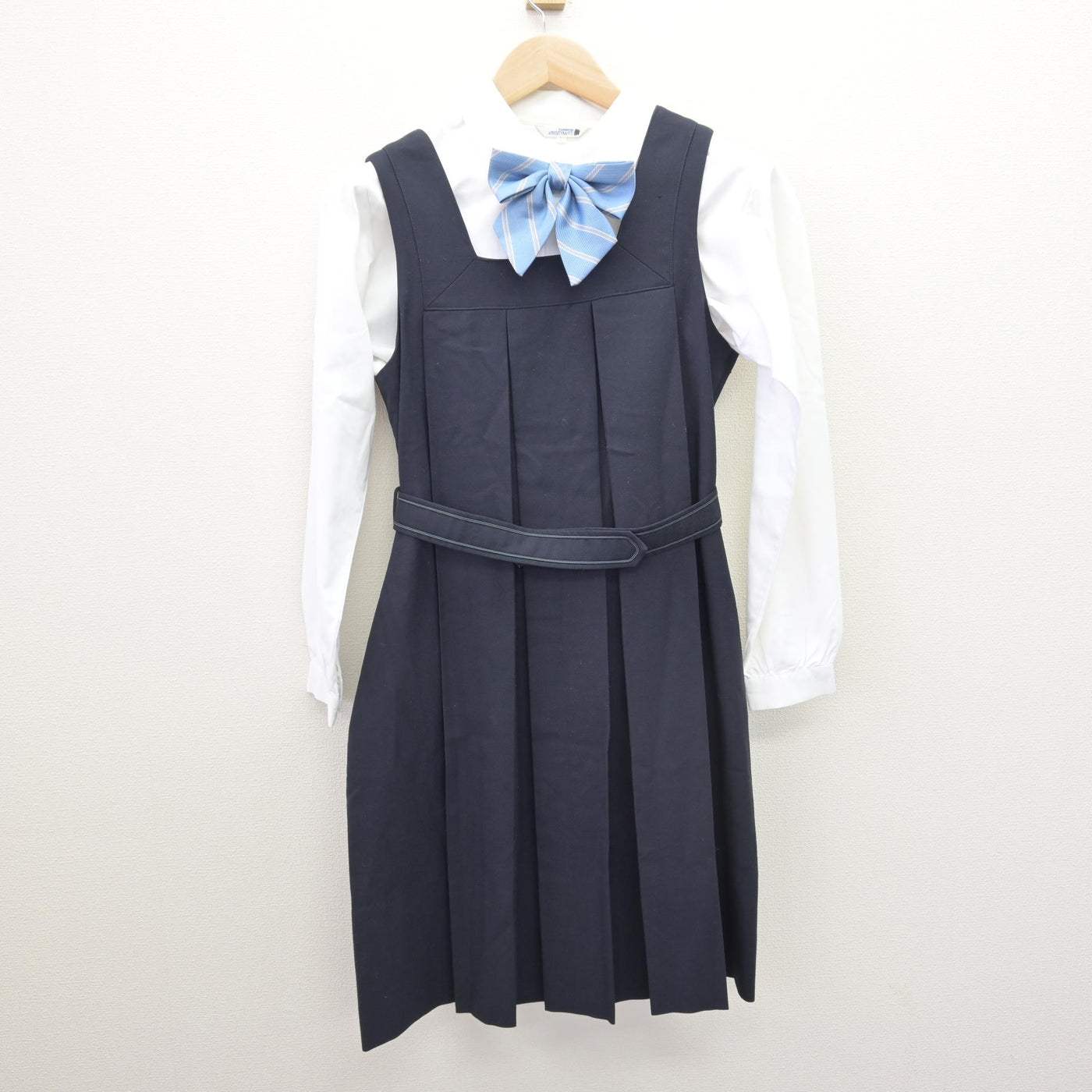 【中古】京都府 京都聖母学院中学校 女子制服 5点 (ブレザー・シャツ・ジャンパースカート) sf120631