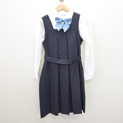 【中古】京都府 京都聖母学院中学校 女子制服 5点 (ブレザー・シャツ・ジャンパースカート) sf120631