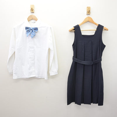 【中古】京都府 京都聖母学院中学校 女子制服 5点 (ブレザー・シャツ・ジャンパースカート) sf120631