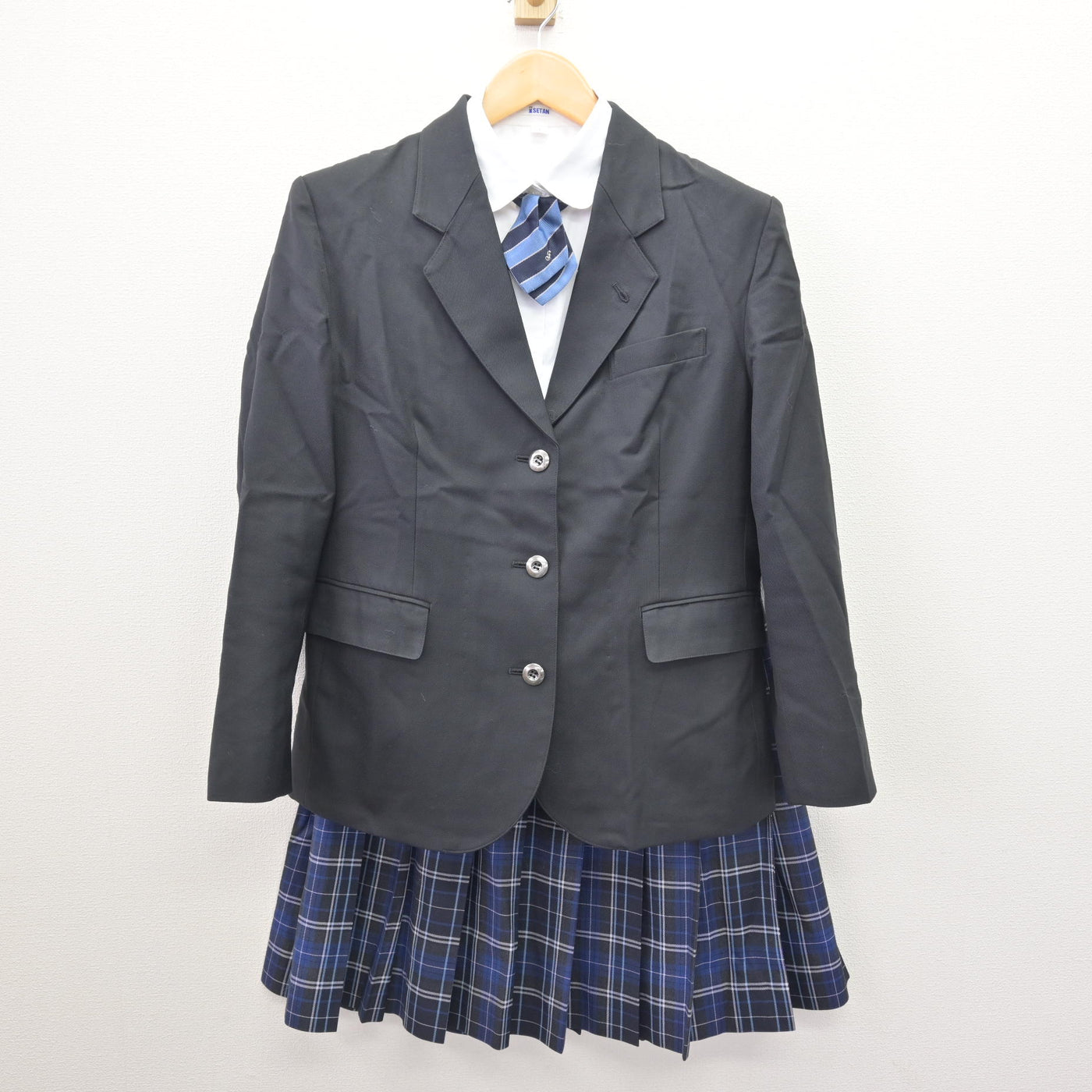 【中古】東京都 白梅学園高等学校 女子制服 4点 (ブレザー・シャツ・スカート) sf120636