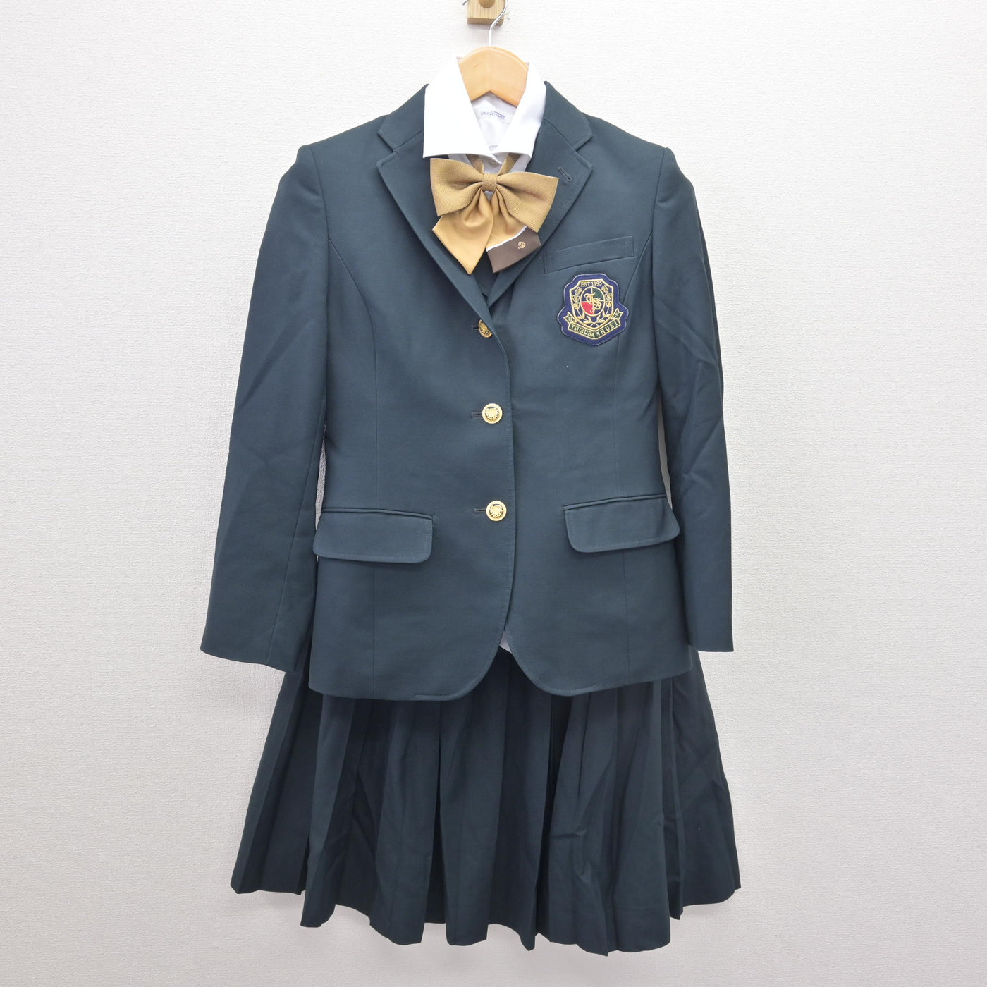 【中古】茨城県 つくば秀英高等学校 女子制服 5点 (ブレザー・ベスト・シャツ・スカート) sf120638