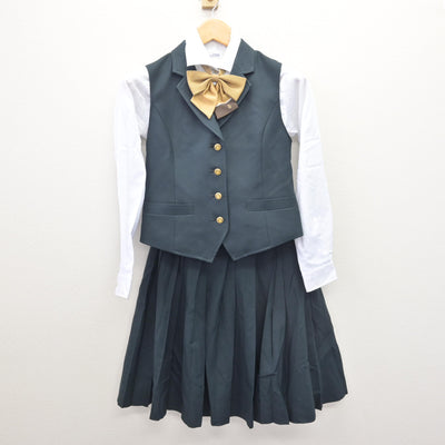 【中古】茨城県 つくば秀英高等学校 女子制服 5点 (ブレザー・ベスト・シャツ・スカート) sf120638