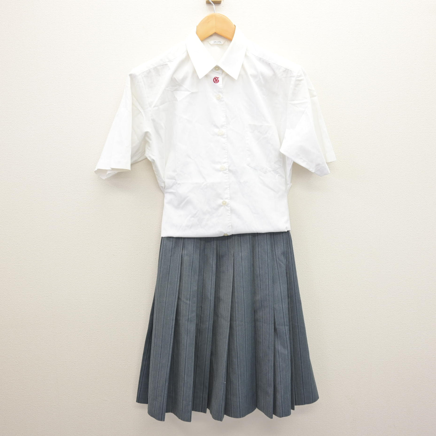 【中古】福島県 会津学鳳高等学校 女子制服 3点 (シャツ・スカート) sf120651