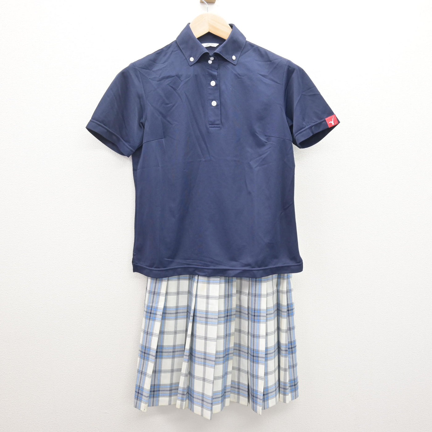 【中古】大阪府 大阪夕陽丘学園高等学校 女子制服 3点 (シャツ・スカート) sf120663
