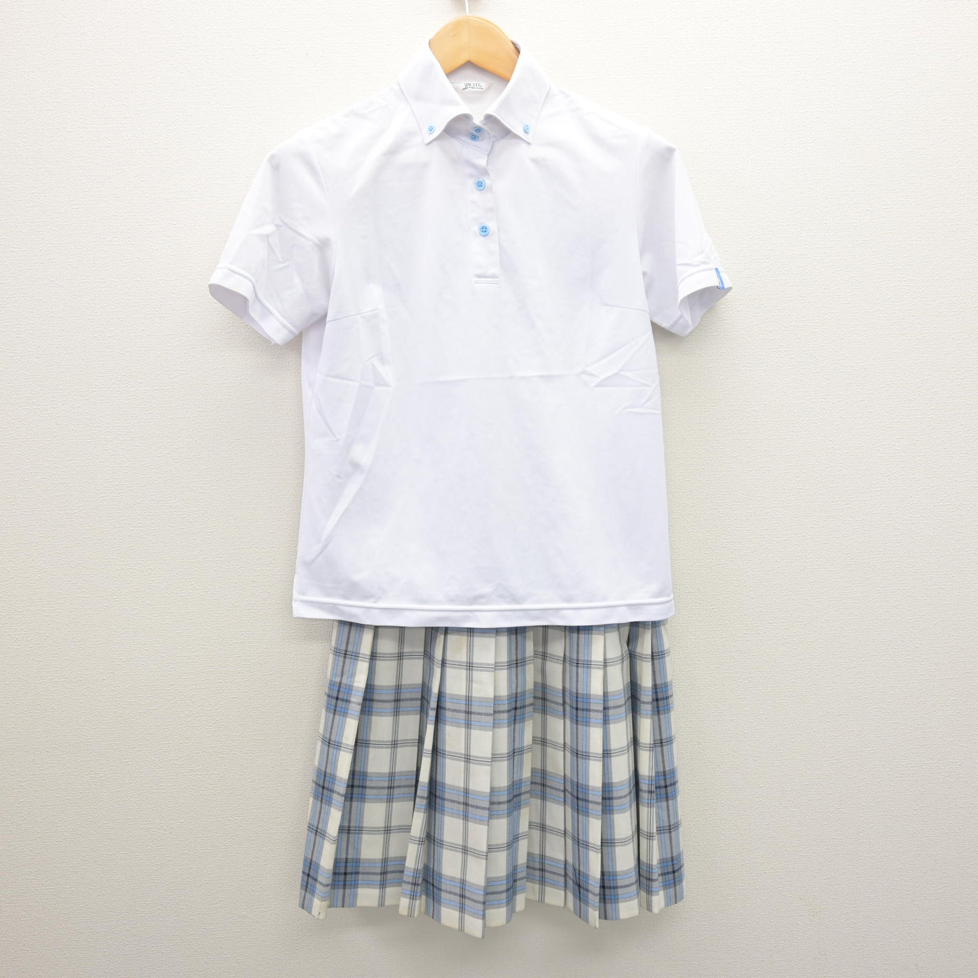 【中古】大阪府 大阪夕陽丘学園高等学校 女子制服 3点 (シャツ・スカート) sf120663
