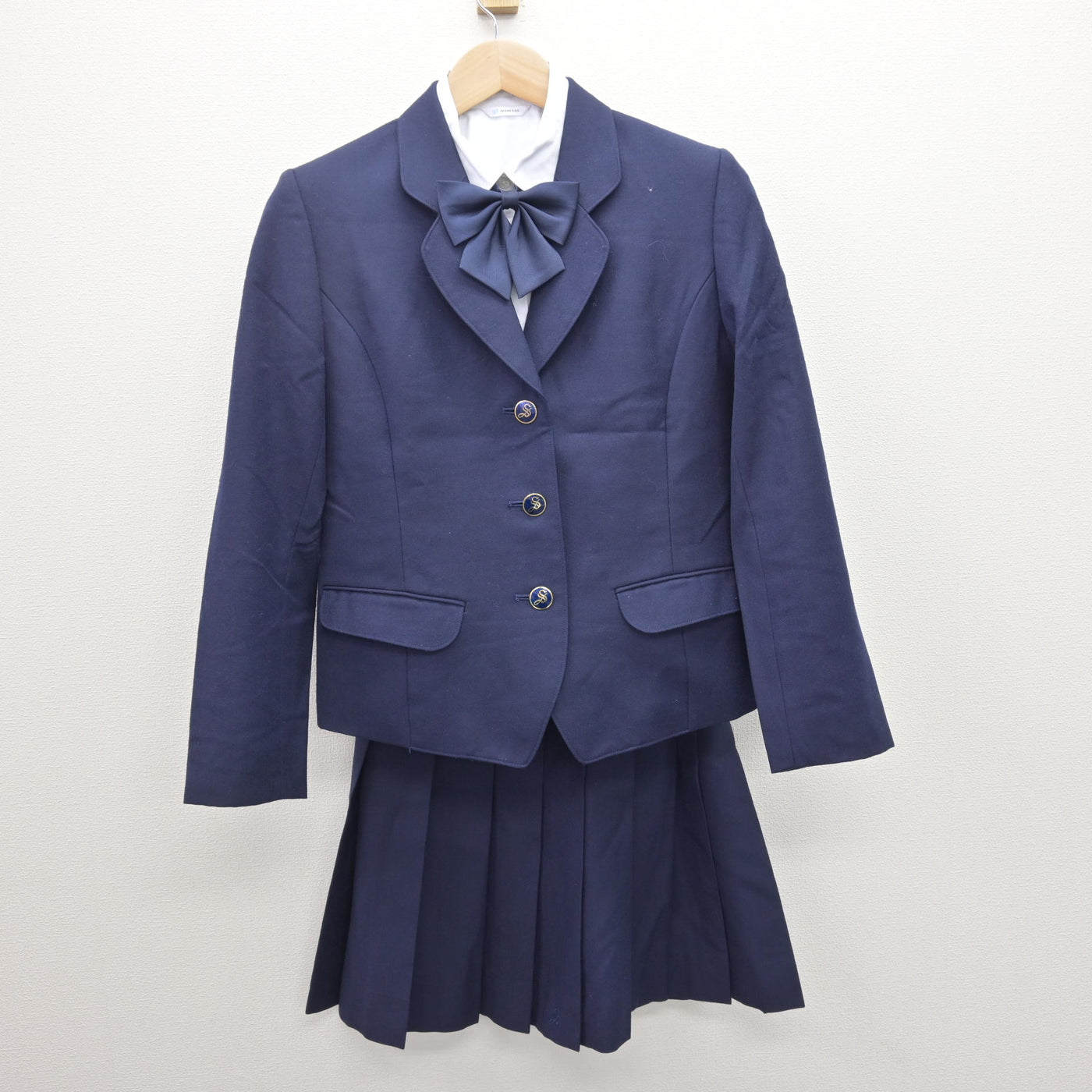 【中古】神奈川県 相模女子大学高等部 女子制服 4点 (ブレザー・ブラウス・スカート) sf120668