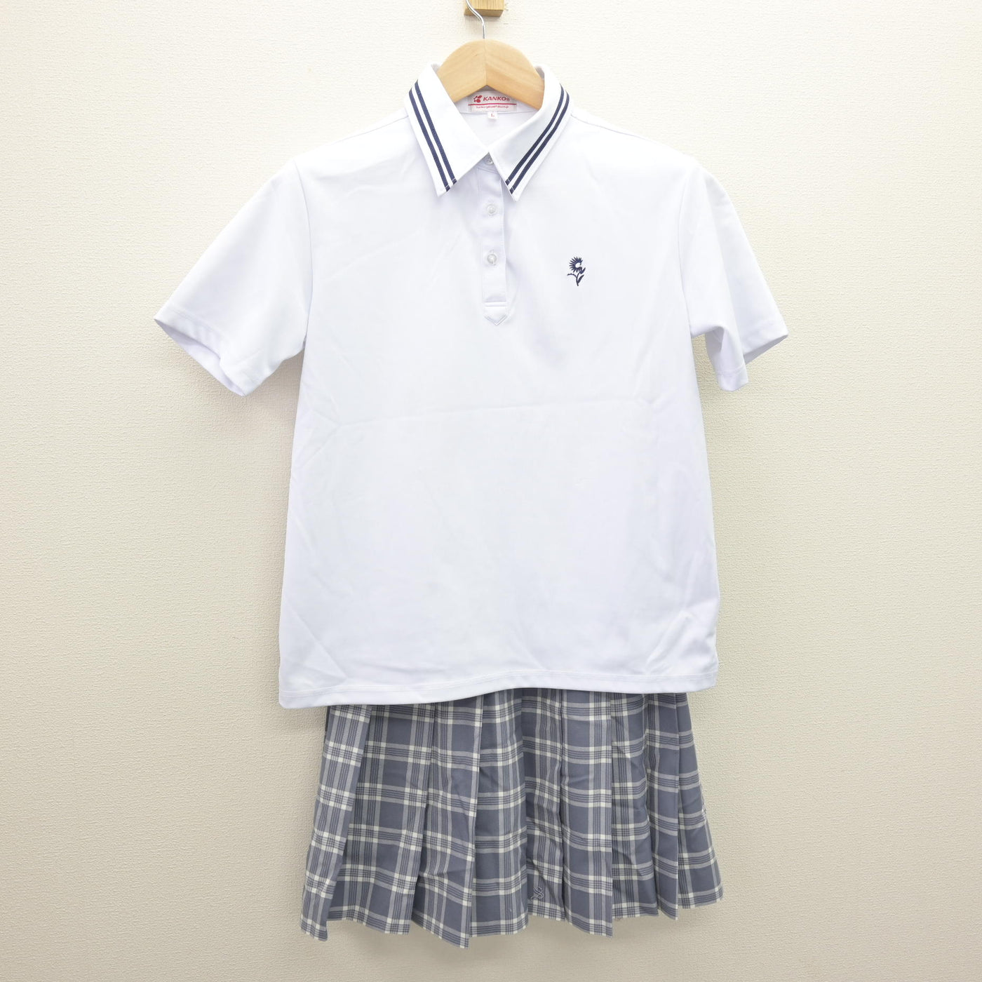 【中古】神奈川県 相模女子大学高等部 女子制服 3点 (シャツ・スカート) sf120673