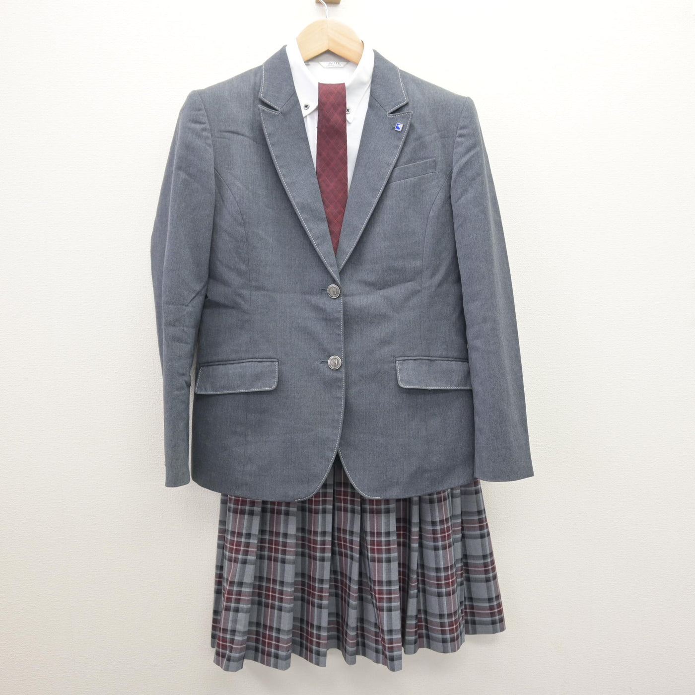 【中古】大阪府 大阪夕陽丘学園高等学校 女子制服 5点 (ブレザー・ブラウス・スカート) sf120677