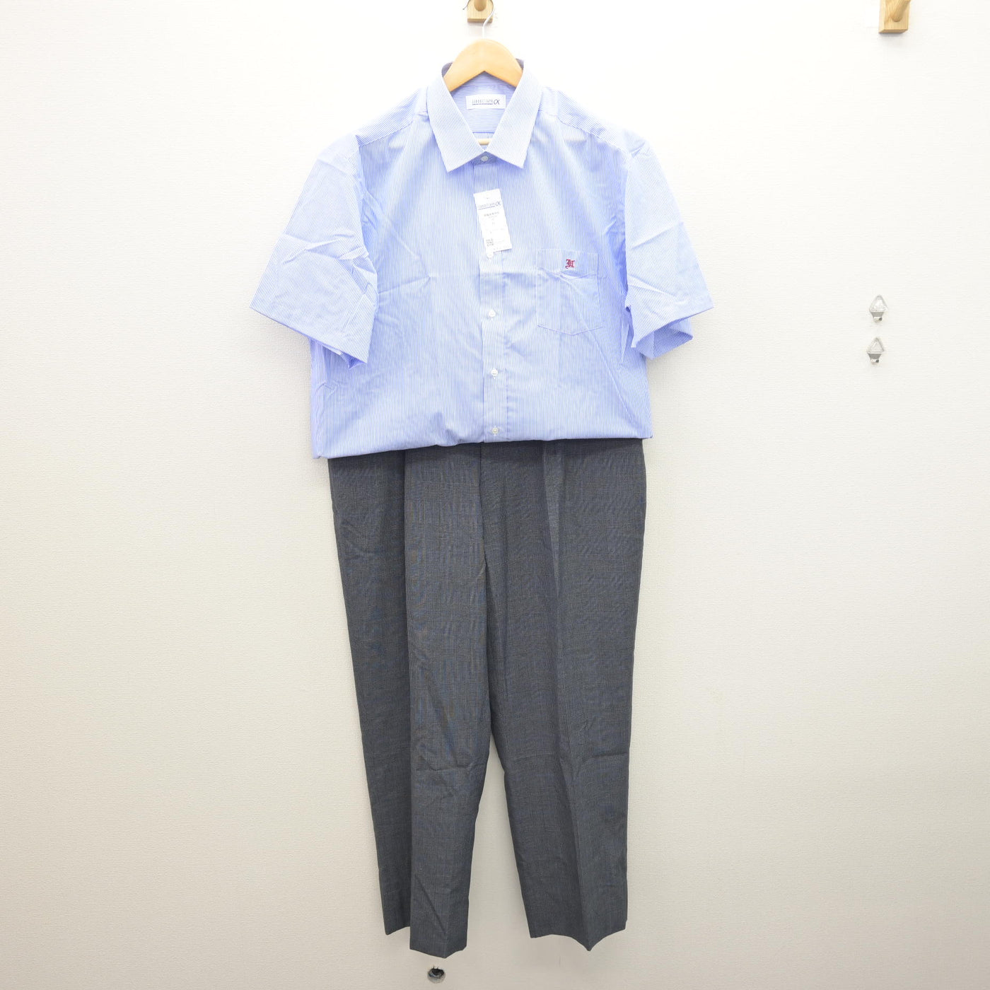 【中古】静岡県 沼津学園飛龍高等学校/旧制服 男子制服 3点 (シャツ・ズボン) sf120693