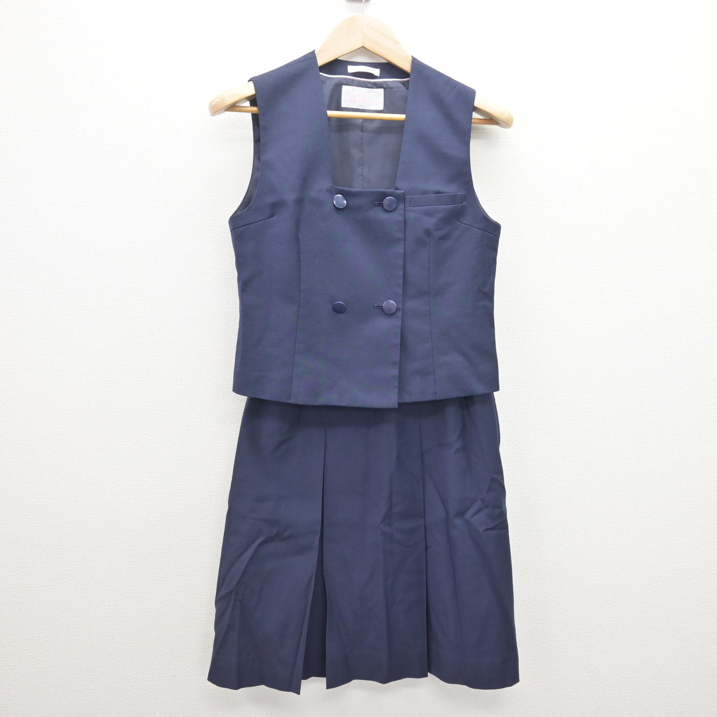 【中古】埼玉県 所沢北高等学校 女子制服 2点 (ベスト・スカート) sf120708