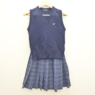 【中古】東京都 三鷹市立第四中学校 女子制服 4点 (ブレザー・ニットベスト・スカート) sf120717