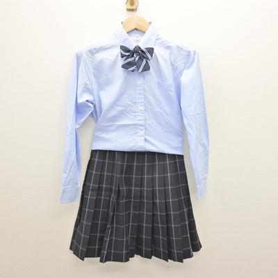 【中古】東京都 足立高等学校 女子制服 4点 (ブレザー・シャツ・スカート) sf120752