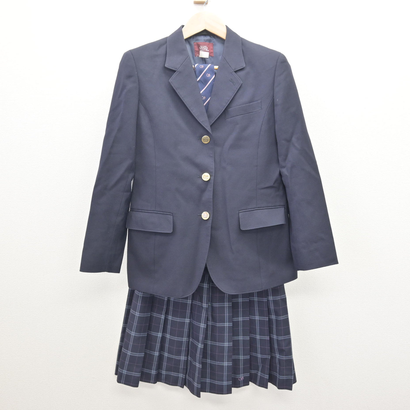 【中古】東京都 墨田川高等学校 女子制服 3点 (ブレザー・スカート) sf120759